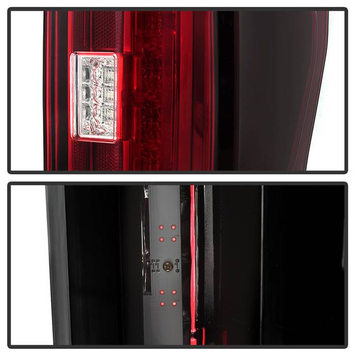 Spyder LED Tail Lights for 2017 to 2018 Ford F-250 Super Duty with Factory LED Tail Lights & Blind Spot Monitoring, Red Clear - image 7