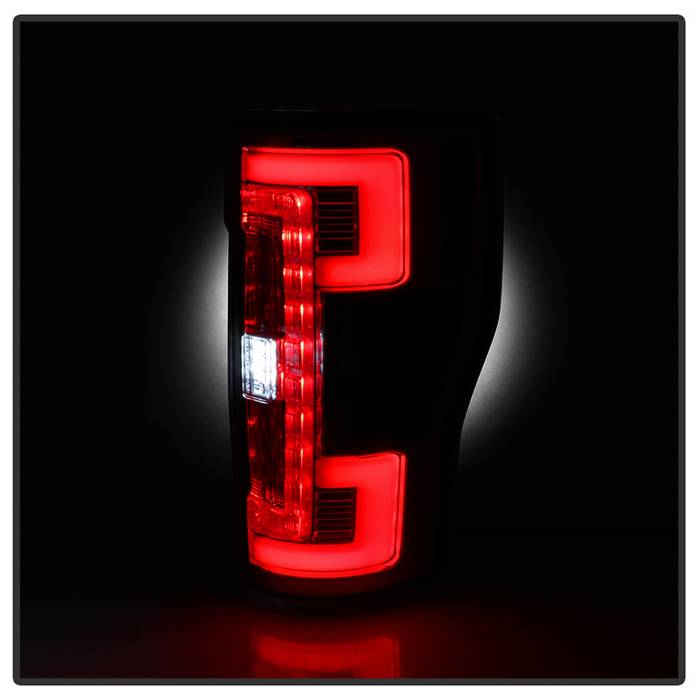 Spyder LED Tail Lights for 2017 to 2018 Ford F-250 Super Duty with Factory LED Tail Lights & Blind Spot Monitoring, Red Clear - image 8