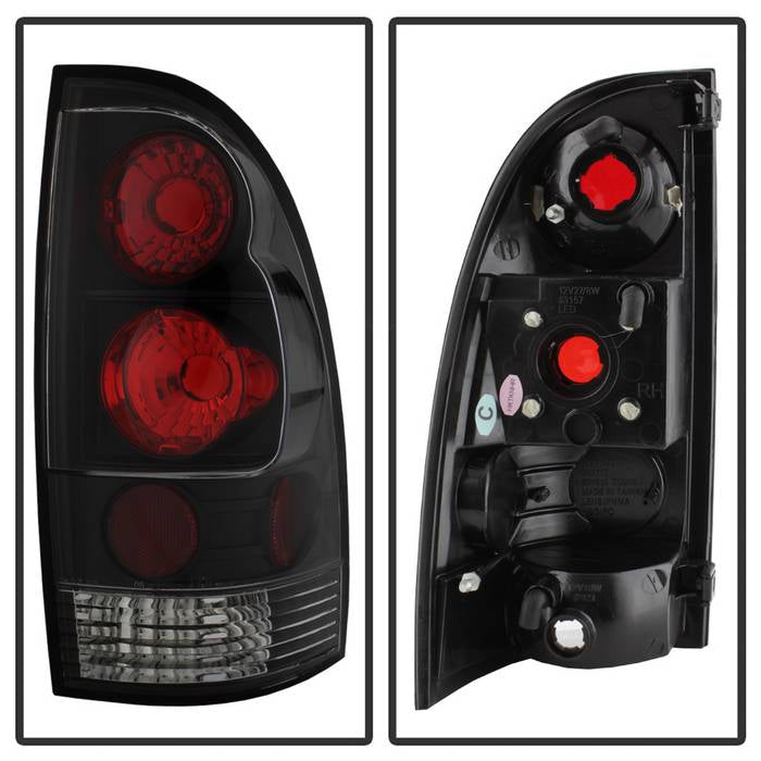 Spyder Euro Style Tail Lights for 2005 to 2015 Toyota Tacoma without Factory LED Tail Lights, Black - image 2