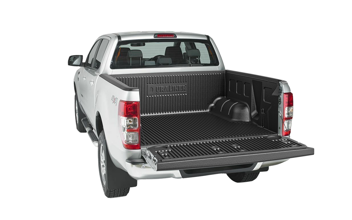 Duraliner drop-in bed protection, molded-in board holders