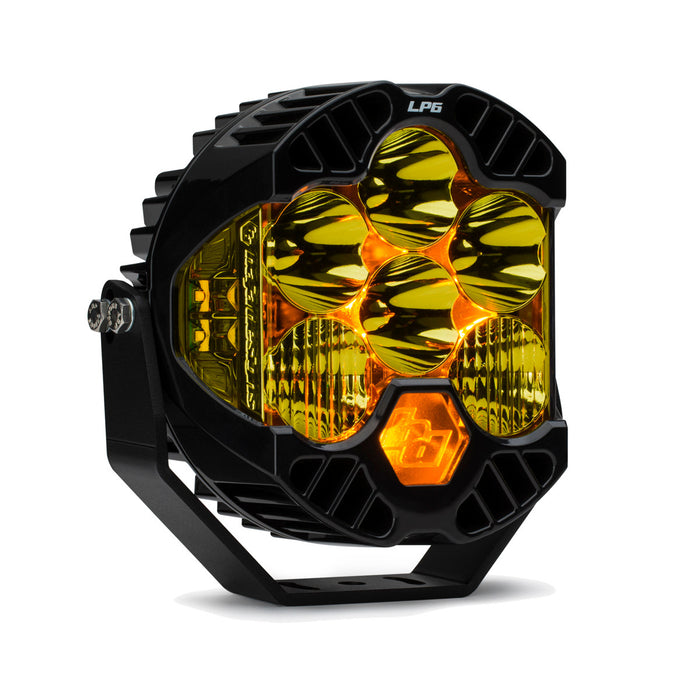 Baja Designs LP6 Pro Amber Single LED Pod Light Kit with Wiring Harness: LP6 Pro LED pod light