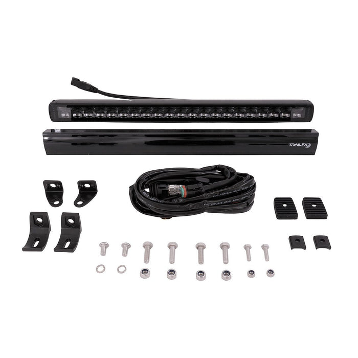 TrailFX 20 Inch Black Edition Single Row LED Light Bar Kit with Wiring Harness: 20 Inch Black Edition Single Row LED Light Bar