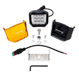 TrailFX 4 Inch Side Shooter LED Pod Light Single Kit with Wiring Harness: 4 Inch Side Shooter LED Pod Light, White Single