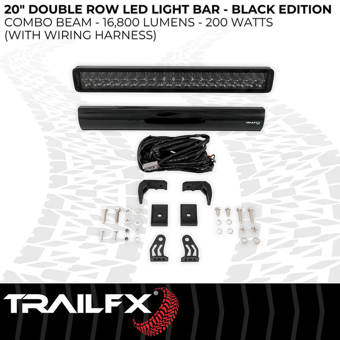 TrailFX Double Row LED Light Bar - 20 Inch, Black Edition (view 5)