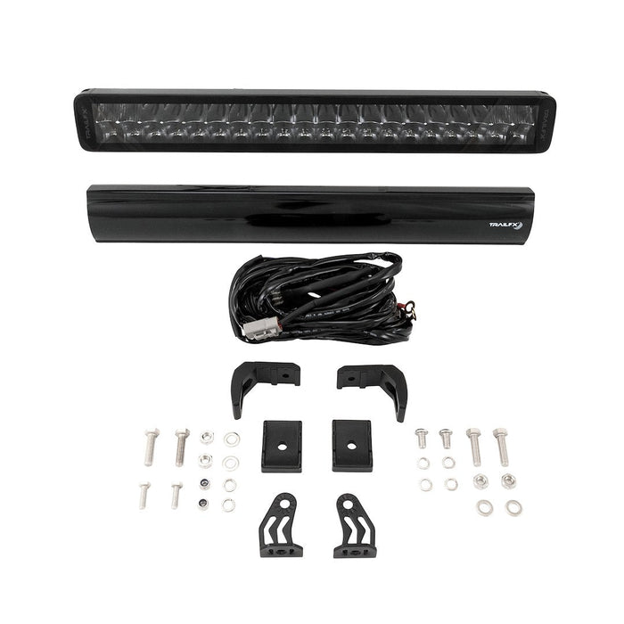 TrailFX 20 inch Black Edition Double Row LED Light Bar Kit with Wiring Harness: 20 inch Black Edition Double Row LED Light Bar