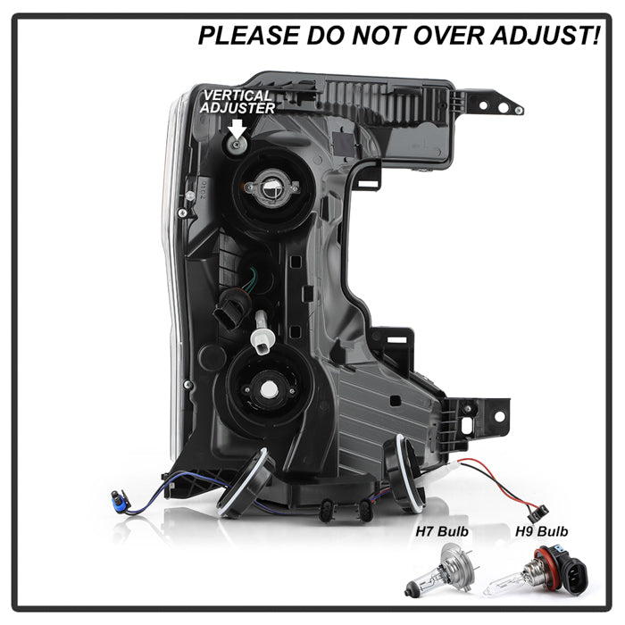 Spyder xTune Projector Headlights for 2020 to 2022 Ford F-250 & F-350 Super Duty with Factory Halogen Headlights - image 7