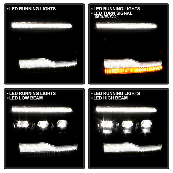 Spyder Apex LED Headlights for 2013 to 2018 RAM 1500, 2500 & 3500 without Factory Quad-Lamp Headlights - image 3