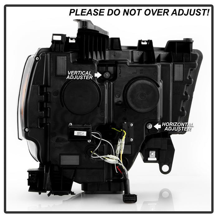Spyder Apex LED Headlights for 2019 to 2022 RAM 2500 & 3500 with Factory Halogen Headlights - image 9