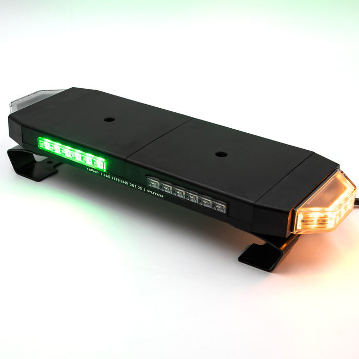 Putco 16 Inch Green Hornet LED Rooftop Strobe Light Bar Kit with Magnetic Mount: 16 Inch Green Hornet