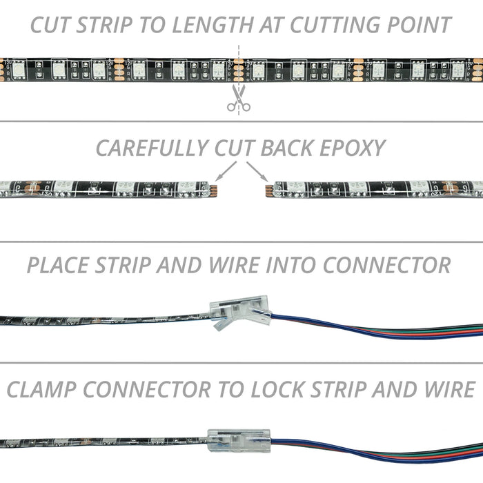 XK Glow XKchrome 4-Pin Strip-to-Wire Quick Connector - image 2
