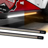 XK Glow White and Amber LED Running Board Light Bars - image 1