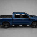 BAKFlip MX4 tonneau cover on 2019-2027 Chevy/GMC Silverado/Sierra 1500 5'8" bed, passenger side profile, cover closed
