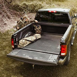 Duraliner bed liner loaded with hunting gear, tailgate down