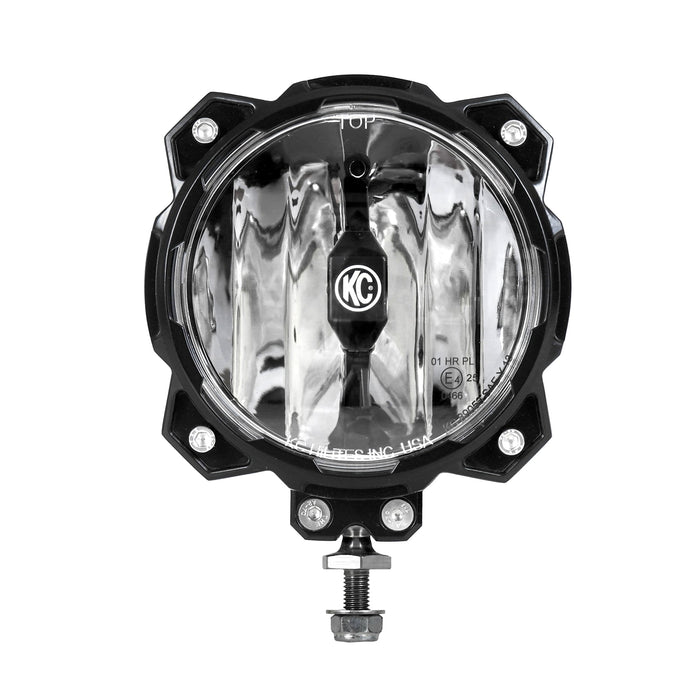 KC HiLiTES Gravity Pro6 Single LED Driving Light Kit with Wiring Harness: Gravity Pro6 single