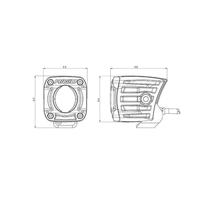 Rigid Industries Revolve LED Pod Light Pair Kit with Amber Backlight and Wiring Harness: Revolve LED pod pair with amber backlight
