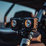 Rigid Industries Revolve LED Pod Light Pair Kit with Amber Backlight and Wiring Harness: Revolve LED pod pair with amber backlight