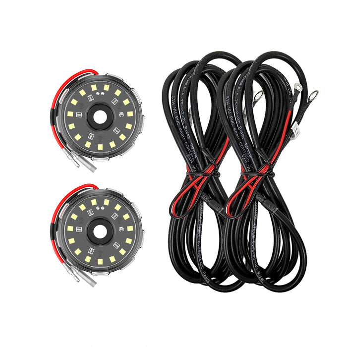 KC HiLiTES Cyclone V2 LED Rock Light 8-Light Kit with Two-Light Add-On: 6331 two-light add-on